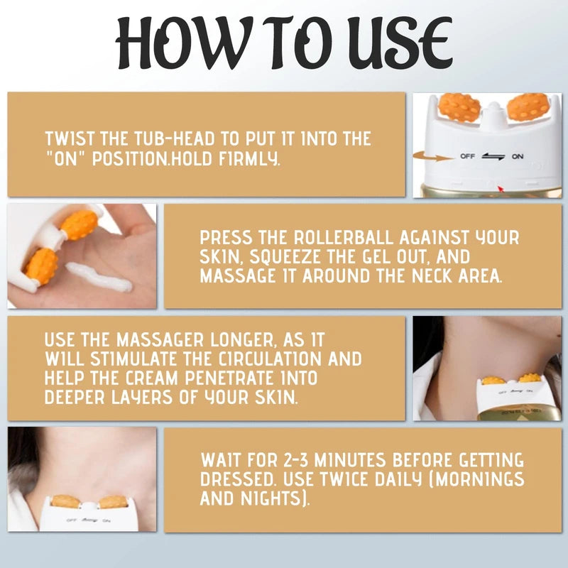 atnayo Ah-8 Firming Neck Cream - 2x Neck Creams for Sagging and Tightening+ Gua Sha Tool - Lift Sagging Skin, Reduce Wrinkles & Double Chin