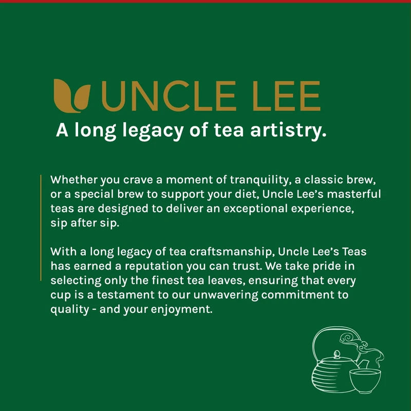 Uncle Lee’s Organic White Tea - Authentic Chinese Tea for Everyday Wellness, Low Caffeine, Antioxidant-Rich White Tea Bags, Individually Wrapped, 100 Count (Pack of 4) 