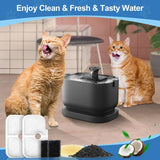 24 Pcs Replacement Filters for Dockstream Cat Water Fountain PLWF105/PLWF115/PLWF005, 12 Pack Pet Water Fountain Filters with 12 Pack Pre-Filter Sponges