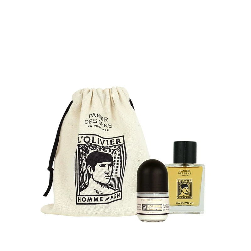 Panier des Sens Gift set for men L'Olivier - Perfume for Men + Natural Deodorant - Made in France up to 100% natural Ingredients