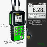 Ultrasonic Thickness Tester Industrial-886 / Digital Metals Thickness Gauge with Range 0.04-15.75in(1-400mm) / Industrial Measuring Instrument