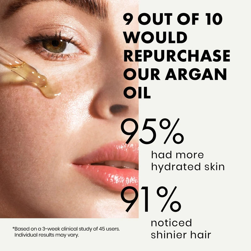 ORGANIC Argan Oil - 100% Pure/Unrefined/Extra-Virgin/Vegan - HAND-HARVESTED & COLD PRESSED in Morocco - Perfect for Skin/Hair/Nails/Face/Body - GMP-Certified/Dermatologist Approved