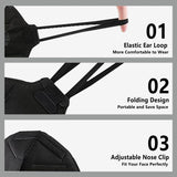 benehal N95 Mask Particulate Respirators, Pack of 50 N95 Face Masks, Individually Wrapped,Black