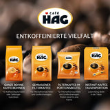 Jacobs Café HAG Classic Mild Café Crema, 500 g Whole Coffee Beans Decaffeinated, Intensity 4/5, for Professional Use