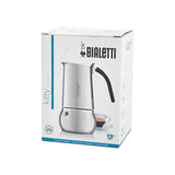 Bialetti Kitty 6 Tassen silber Espressokocher Edelstahl