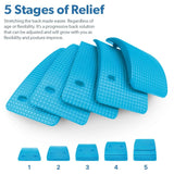 Backbridge (The Original Adjustable Lower & Upper Back Stretcher For Lumbar Support, Spine Alignment & Back Pain Relief (Blue) By Renowned Kinesiologist Dr. Todd Sinett