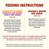 BARK BOWLS Travel-Ready Dog Food, Chicken Pot Pie Dinner, Turkey Fare Dinner & Homestyle Beef Dinner Variety Pack - 7.5 oz Tray (6 Count), Made in The USA