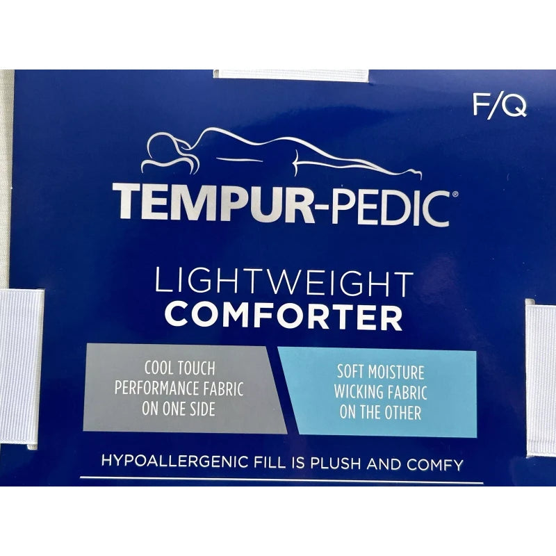 Tempur-Pedic One Tempur-Pedic Lightweight Comforter Blanket FULL/QUEEN Gray New!