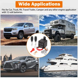 Remote Battery Disconnect Switch Upgraded Kill Switch for Car Truck DC12V 200A Remote Control Anti-Theft Prevent Battery Drain Isolator (Black Negative Wire at The Bottom)(360A Starting Current)