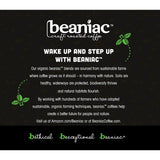 beaniac Organic Down Time Decaffeinated Medium Roast, Single Serve Coffee Pods, Arabica Coffee, Plant-Based, 30 Count