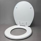 BENEKE Round Toilet Seat Enameled Molded Wood White XM30TM 000 (New)