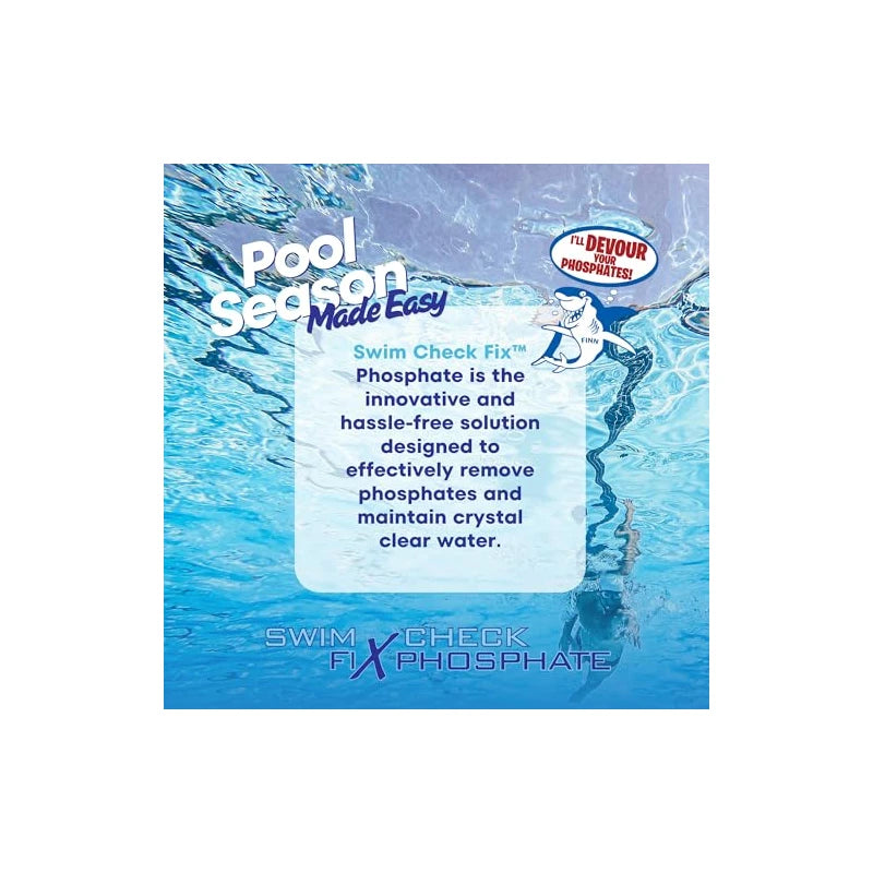 Swim Check Fix Phosphate Remover Tablets – 10 Count | Time-Release Tabs for Pool Phosphate Removal | Clear Water Solution for Saltwater & Freshwater Pools | Easy Skimmer Application, No Cloudiness