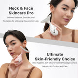 VRAIKO Iris Neck Face Massager, Pro Face Sculpting Tool with Charging Base, All-in-1 Facial Device for Skincare, Enhanced Absorption, and Home Facial Spa (Pearl White)