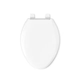 KOHLER 4636-RL-0 Cachet ReadyLatch Elongated Slow Close Toilet Seat Quiet Lid, Contoured Grip-Tight Bumpers Installation Hardware, Apartment Essentials, White