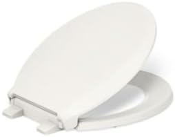 KOHLER 4639-RL-96 Cachet ReadyLatch Quiet-Close Round Toilet Seat, Soft Close Lid, Round Toilet Seat, Biscuit