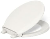 KOHLER 4639-RL-96 Cachet ReadyLatch Quiet-Close Round Toilet Seat, Soft Close Lid, Round Toilet Seat, Biscuit