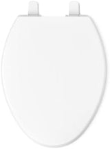 Kohler K-20110-0 Brevia Elongated Toilet Seat with Grip-Tight Bumpers, Quiet-Close Seat, Quick-Attach Hardware, White