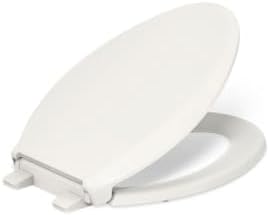 KOHLER 4636-RL-96 Cachet ReadyLatch Quiet Close Elongated Toilet Seat, Soft Close Lid, Compatible with Elongated Toilets, Biscuit