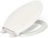 KOHLER 4636-RL-96 Cachet ReadyLatch Quiet Close Elongated Toilet Seat, Soft Close Lid, Compatible with Elongated Toilets, Biscuit