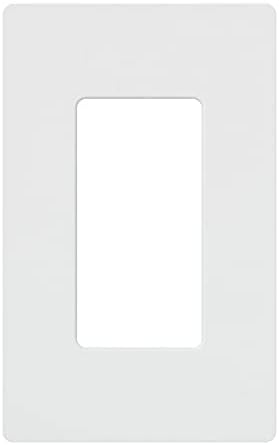 Lutron Claro Light Switch Cover Plate, 1 Gang Wallplate, for Decorator Light Switches, Rocker Light Switch Cover, Outlet Cover, Screwless Switch Plate Cover, Gloss, CW-1-WH-20, White, 20 Pack