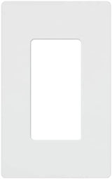 Lutron Claro Light Switch Cover Plate, 1 Gang Wallplate, for Decorator Light Switches, Rocker Light Switch Cover, Outlet Cover, Screwless Switch Plate Cover, Gloss, CW-1-WH-12, White, 12 Pack