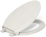 KOHLER 4636-RL-47 Cachet ReadyLatch Elongated Toilet Seat, Quiet-Close Lid, Contoured Seat, Grip-Tight Bumpers and Installation Hardware, Almond