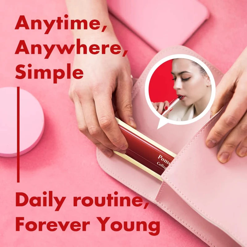 FRESHBELL Pomegranate Collagen Jelly Stick (20g x 30 sticks) Marine Collagen Peptide with 100% Real Spain Pomegranate