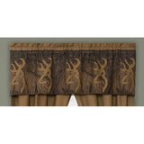 Browning Oak Tree Window Valance 61" x 20" Buckmark Deer Logo Brown Camo Curtain