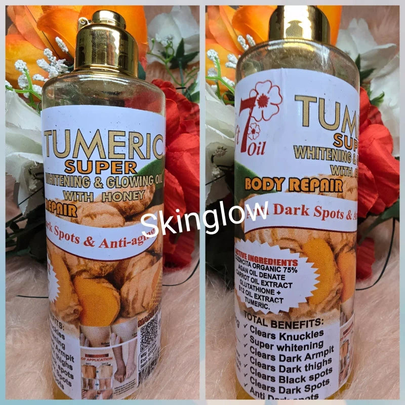soft 7 X 1 Soft 7 Turmeric & Honey Whitening Glowing & Body Repair  Oil 250ml