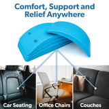 Backbridge (The Original Adjustable Lower & Upper Back Stretcher For Lumbar Support, Spine Alignment & Back Pain Relief (Blue) By Renowned Kinesiologist Dr. Todd Sinett