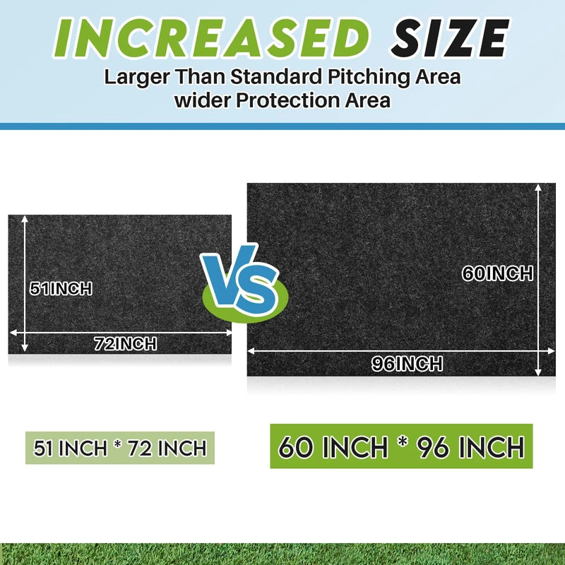 Silipull 2 Pcs Cornhole Mats 60 x 96 Inch Professional Cornhole Pitch Pads Cornhole Board Pad from Slipping Cornhole Mats for Under The Boards Keep Tossing Bags Clean and Secure Footing