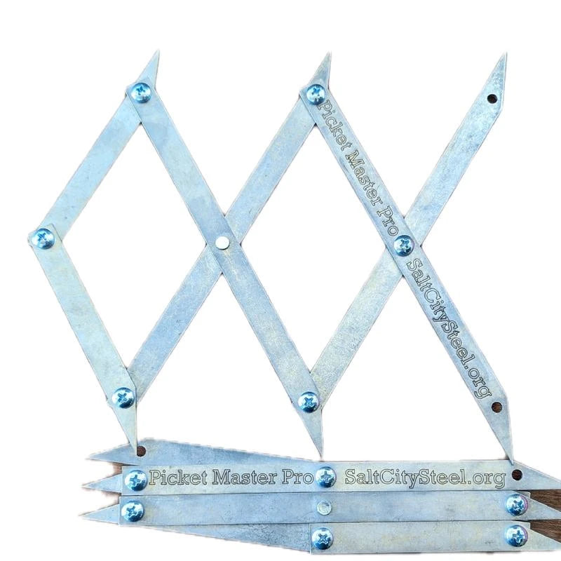 Picket Master Pro 3 Point Center Finder for Precise Measurements - American-Made Laser-Cut Stainless Steel Tool with Protective Case and Sticker Included - Specification: Default