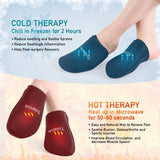 Foot Ice Pack for Toes,Reusable Gel Ice Pack for Hot and Cold Therapies,Flexible Cold Pack for Foot Tendonitis, Plantar Fasciitis, Swelling, Sprained, Post-Surgery Recovery 1 Pair
