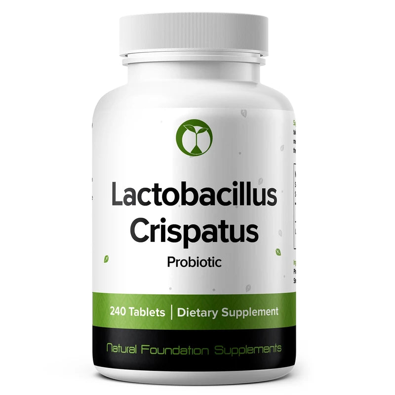 Lactobacillus Crispatus Probiotic Supplement 240 Tablets 3 Billion CFU Probiotics for Men & Women Supports Vaginal Digestive & Gut Health Made in The USA (240, Lactobacillus Crispatus)