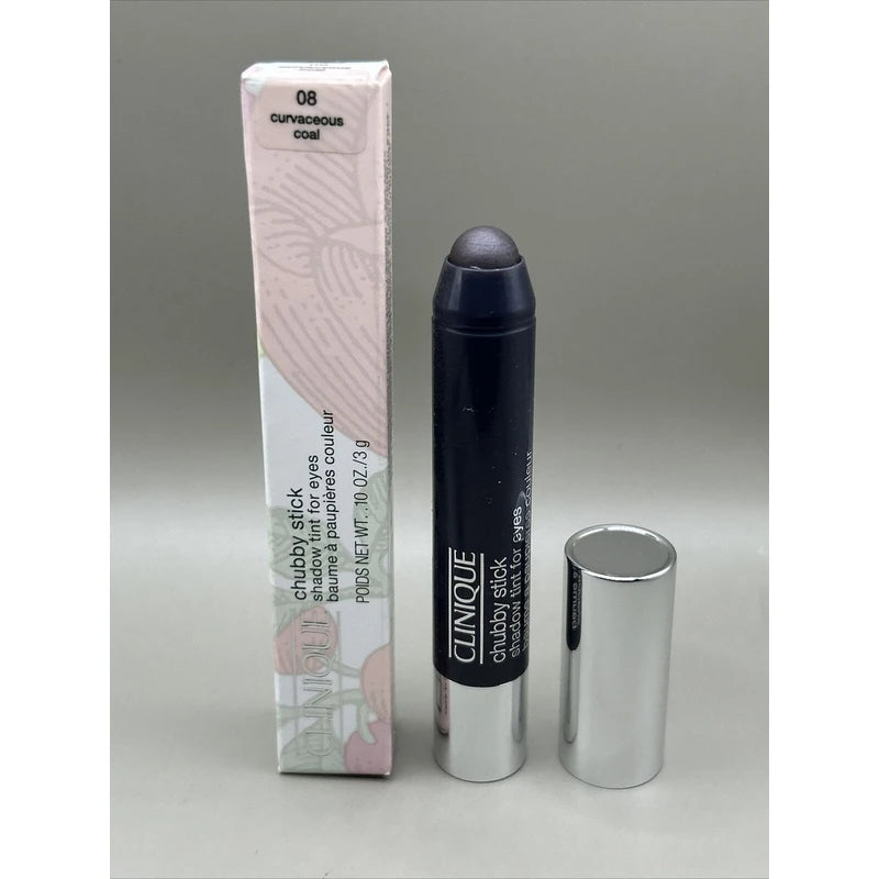 Clinique Chubby Stick Shadow Tint For Eyes - 08 CURVACEOUS COAL - .10oz./3g NEW