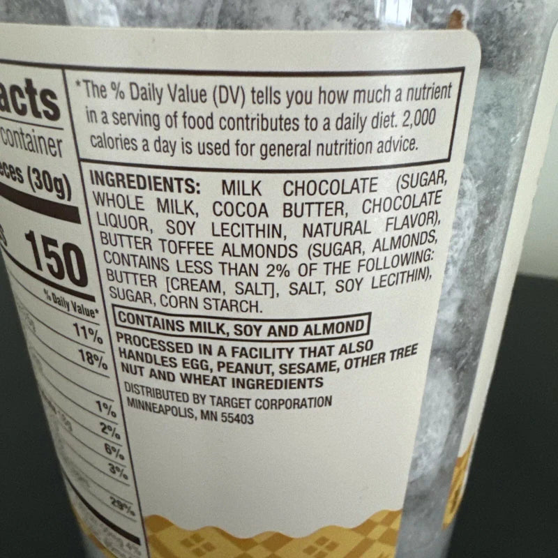 Favorite Day Christmas Milk Chocolate Butter Toffee Almonds 23 oz