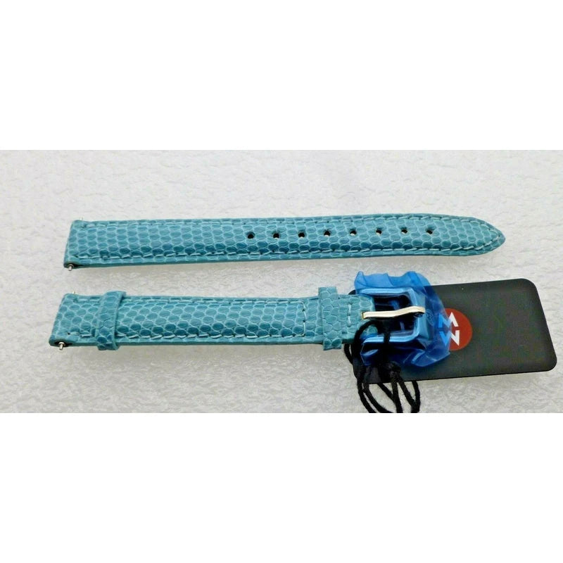 MICHELE Genuine Michele 12mm Blue Lizard  Watch Band Strap New