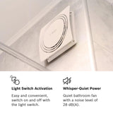 Bosch - Silent Bathroom Fan 1900 W100 - Light Switch Activated Bathroom Fan