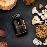 Mezcla de Hongos Adaptógenos con Melena de León, Reishi, Cordyceps, Chaga y Cola de Pavo | Mushroom Blend B Life | 90 Cápsulas con 1500 mg por Porción | Ingredientes Naturales para el Bienestar Integral