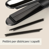 BaByliss Steam Shine Styler, 2-in-1 Steamer Straightener for Effortless Straightening or Light Curls, ST496E