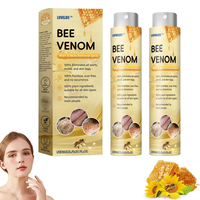 LOVILDS Bee Venom Spray - Remove Spots for Men Women, Bee Venom Spray, Bee Venom Skin Spray for All Parts of the Body (2PCS)