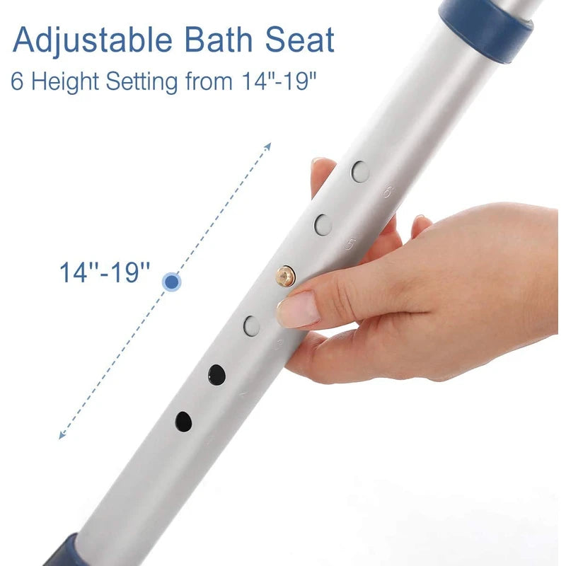 GreenChief Shower Chair with Back Removable - Small Shower Stool for Inside Shower, Narrow Bathtub Chair, Adjustable Shower Seat for Seniors, Elderly, Handicap, Disabled (300 LBS)