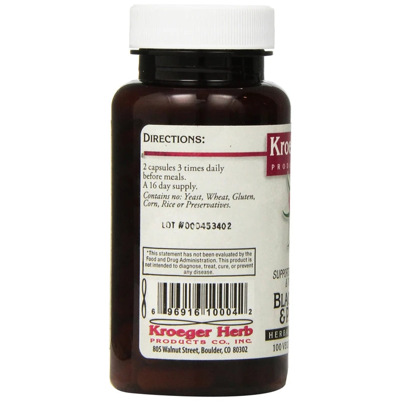 Kroeger Herb Black Radish and Parsley Capsules, 100 Count