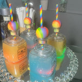 1 Luxury Patron Cocktail Cup 12 OZ Rainbow Cork Color (SOLD INDIVIDUALLY) (STRAW NOT INCLUDED)