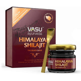 Vasu ayurveda Highest Potency 100% Natural Himalayan Shilajit Resin Pure Form of Fulvic Acid & 85+ Trace Minerals - The Black Gold - 50 Day Supply 1 Pack - Energy Booster