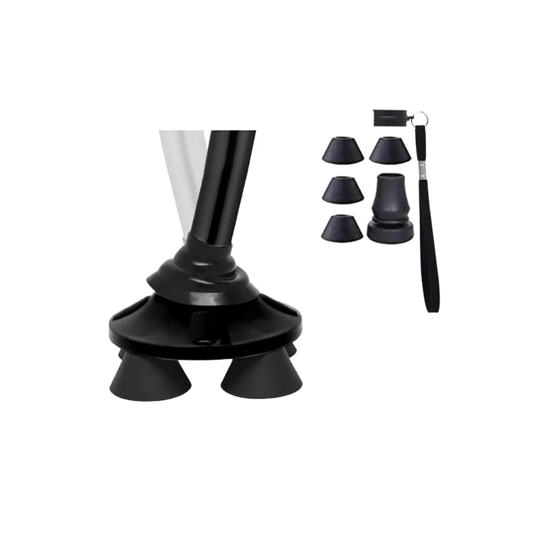 BeneCane Walking Cane Accessories 4 Tips Base Cane Replace, Lightweight Replacement Small Tips & Strap