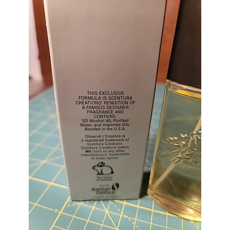 Scentura Creations Vtg .Observe L'Essence Women's Spray 3.3 FL. OZ. RCH Silver Box Black Stripe