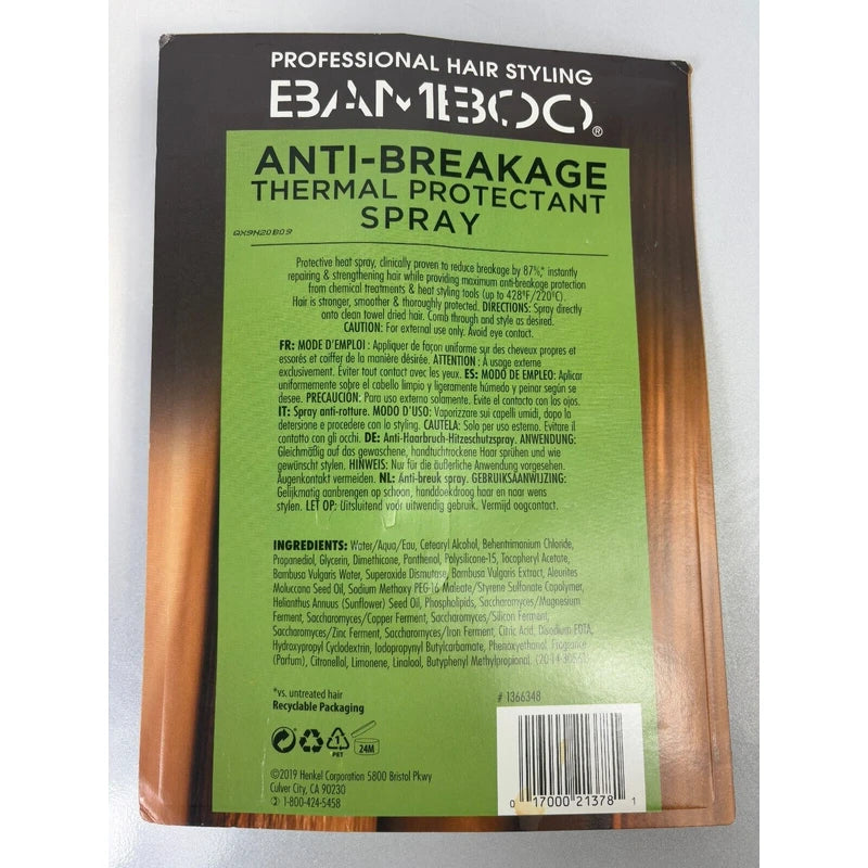 Bamboo Anti-Breakage Thermal Protectant Spray Kendi Oil Heat 4.2 oz
