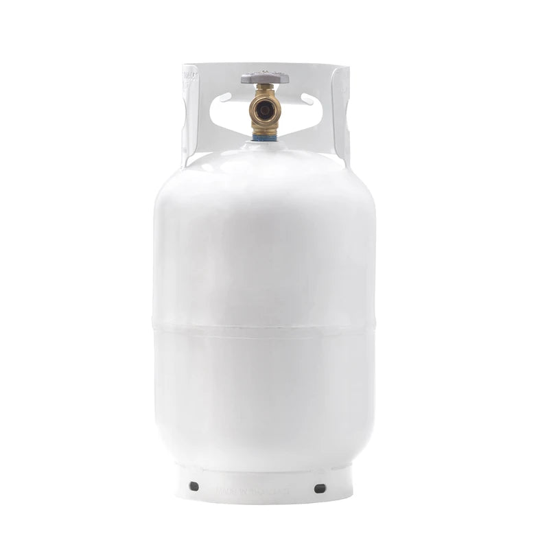 Flame King YSN10LB 11 lb Steel Propane Tank Cylinder with Type 1 Overflow Protection Device Valve, Great for Camping, Fire Pits, Heaters, Grills, Overlanding, White