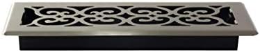 Decor Grates SPH412-NKL Floor Register, 4x12, Brushed Nickel Finish